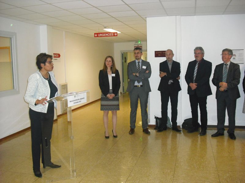 Mme Chantal AMBROISE, Sous-préfète de l’arrondissement de Haguenau-Wissembourg, pendant son discours