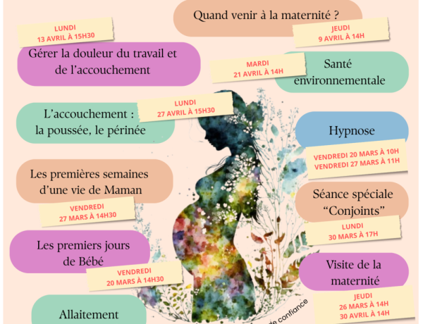 Préparation à la naissance et à la parentalité – prochaines dates 