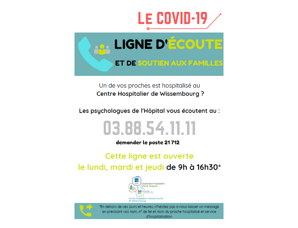 COVID-19 Ligne d'écoute et de soutien aux familles